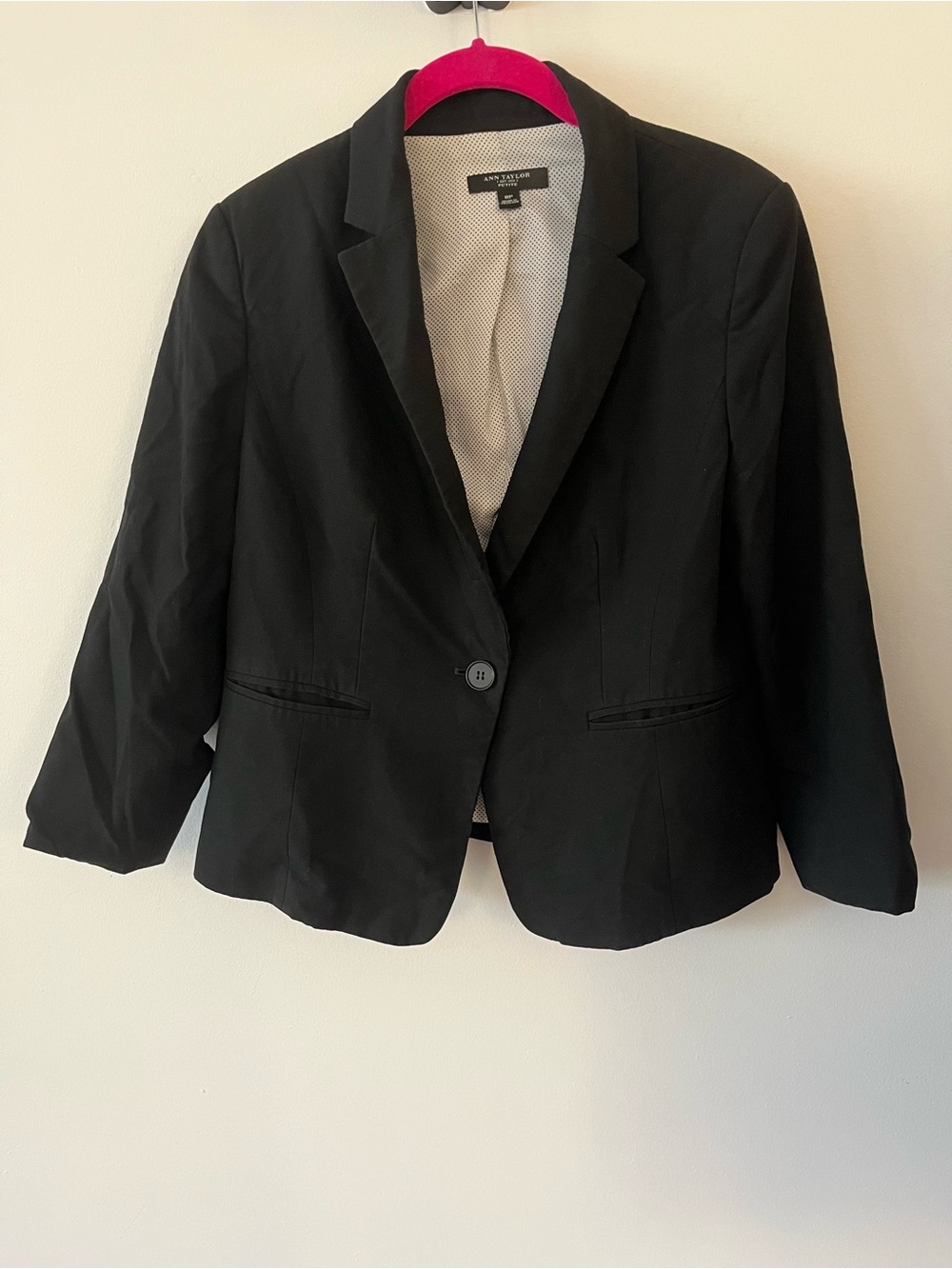 Ann Taylor Black Single-Button Women's Blazer Sz 8P